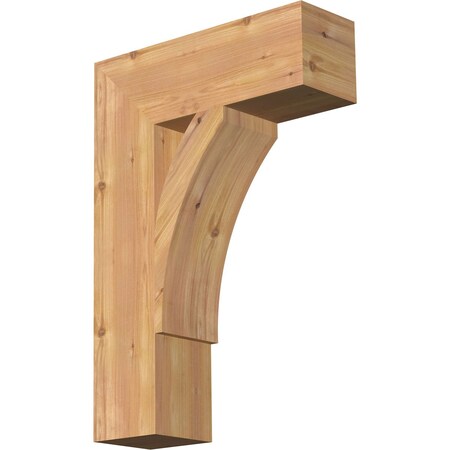 Thorton Block Smooth Bracket, Western Red Cedar, 5 1/2"W x 18"D x 26"H